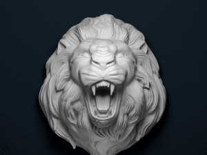 growling lion 3D 打印模型