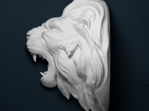 growling lion 3D 打印模型