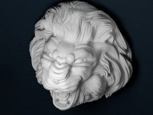 growling lion 3D 打印模型
