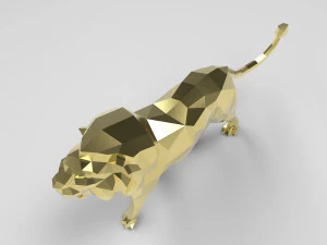low poly cartoon lion 3D Print Model