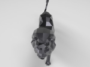low poly cartoon lion Modelo de Impressão 3D