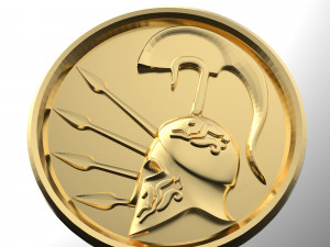 3d pendant spartan helmet Model Cetak 3D