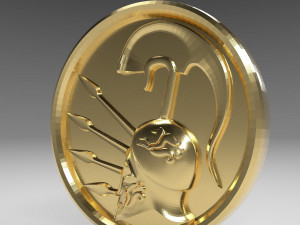 3d pendant spartan helmet Model Cetak 3D