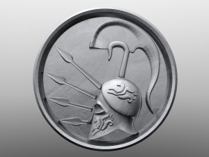3d pendant spartan helmet Model Cetak 3D