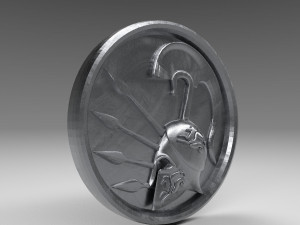 3d pendant spartan helmet Model Cetak 3D