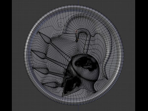 3d pendant spartan helmet Model Cetak 3D