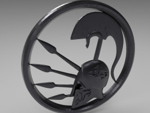 3d pendant spartan helmet easy Model Cetak 3D
