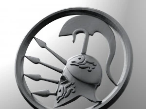 3Dペンダントスパルタンヘルメット簡単 3Dプリントモデル