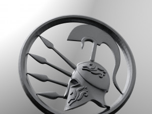 3d pendant spartan helmet easy Model Cetak 3D