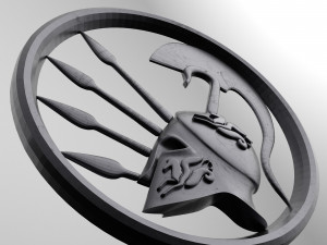 3d pendant spartan helmet easy Model Cetak 3D