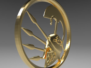 3d pendant spartan helmet easy Model Cetak 3D