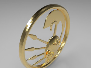 3d pendant spartan helmet easy Model Cetak 3D