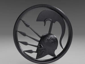 3d pendant spartan helmet easy Model Cetak 3D