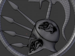 3d pendant spartan helmet easy Model Cetak 3D