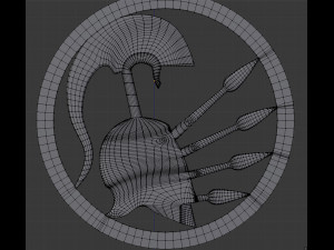 3d pendant spartan helmet easy Model Cetak 3D