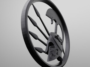 3d pendant spartan helmet easy Model Cetak 3D