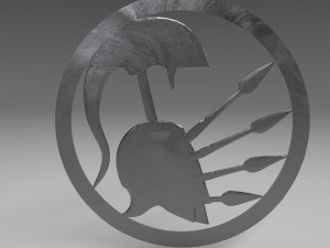 3d pendant spartan helmet easy Model Cetak 3D