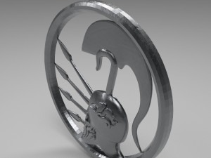 3d pendant spartan helmet easy Model Cetak 3D