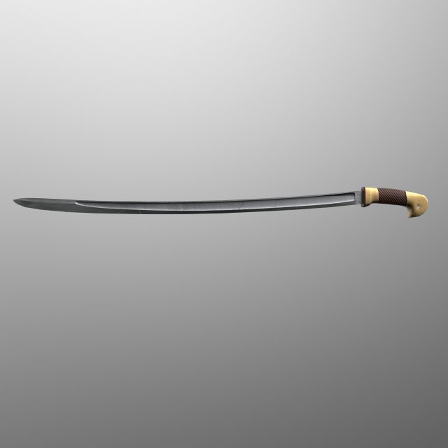 russian cossack shashqua saber Model 3D .c4d .max .obj .3ds .fbx .stl .blend 