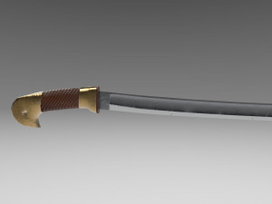 russian cossack shashqua saber Model 3D