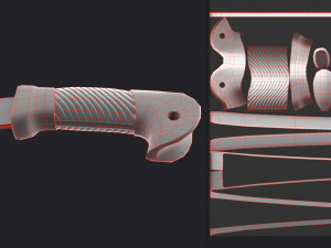 russian cossack shashqua saber Model 3D