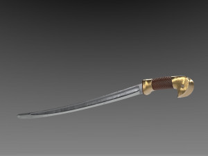 russian cossack shashqua saber Model 3D