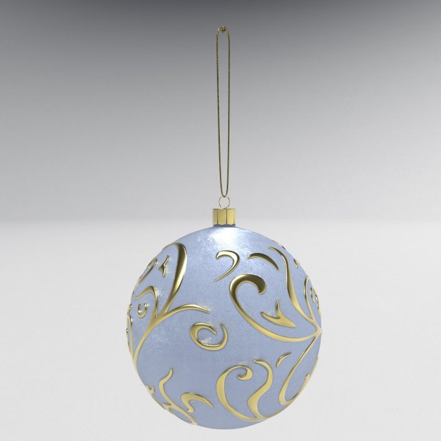 christmas white ball 3D मॉडल .c4d .max .obj .3ds .fbx .stl .blend