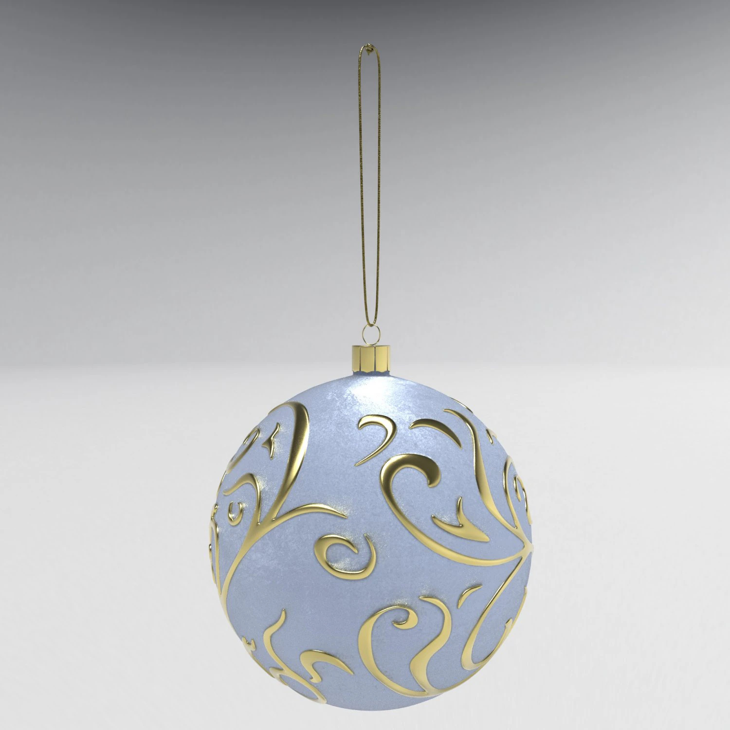 christmas white ball 3D Model .c4d .max .obj .3ds .fbx .stl .blend 