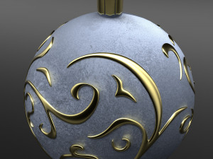 christmas white ball 3D मॉडल