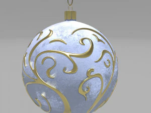 christmas white ball 3D Model