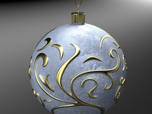 christmas white ball 3D मॉडल