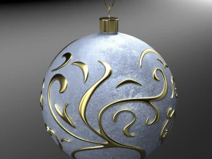 christmas white ball 3D Model