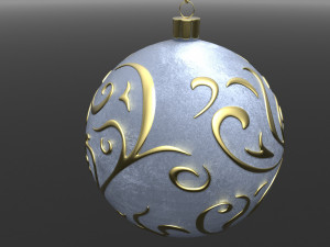 christmas white ball 3D मॉडल