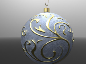 christmas white ball 3D मॉडल