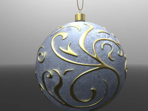 christmas white ball 3D Model