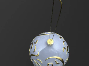 christmas white ball 3D Model