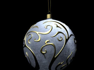 christmas white ball 3D Model