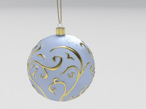 christmas white ball 3D मॉडल