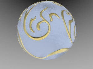 christmas white ball 3D Model