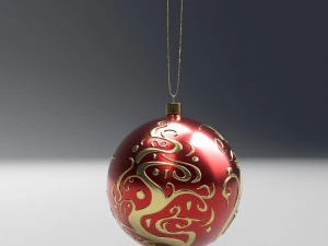 рождественский красный шар 3D Модель