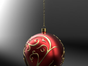 christmas red ball 3D Model