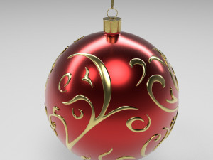 christmas red ball 3D Model
