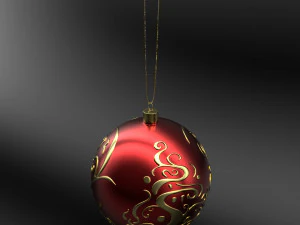 christmas red ball 3D Model