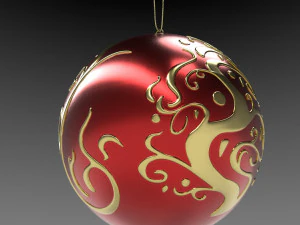 christmas red ball 3D Model