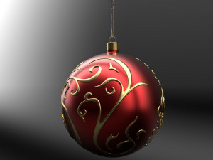 christmas red ball 3D Model