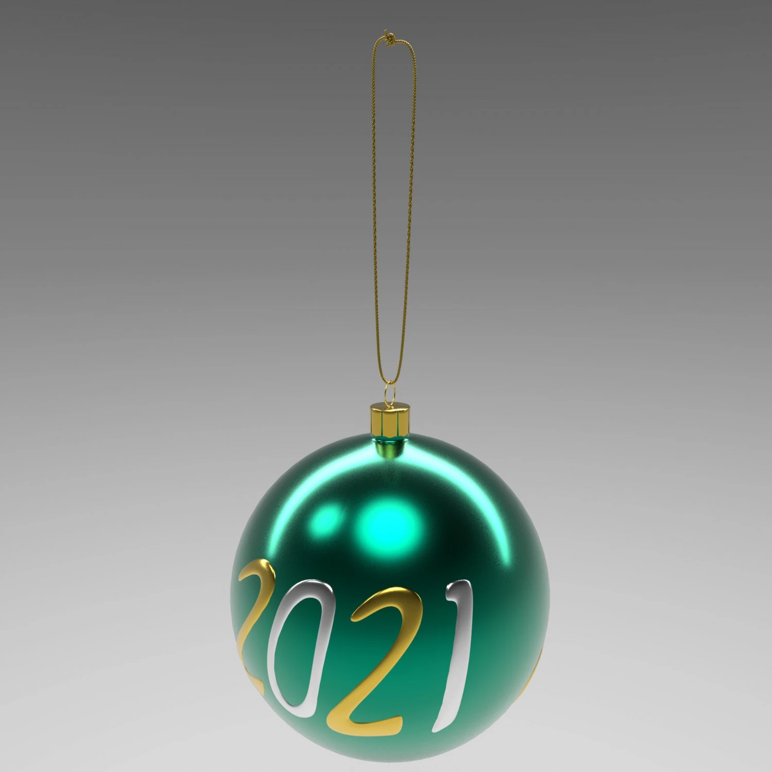 christmas green ball 3D Model .c4d .max .obj .3ds .fbx .stl .blend