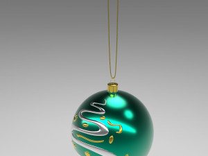 christmas green ball Modelo 3D