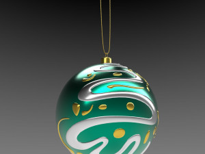 christmas green ball Modelo 3D