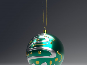christmas green ball Modelo 3D