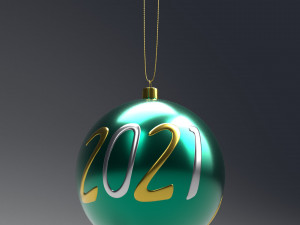 christmas green ball Modelo 3D